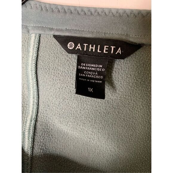 Athleta assymetrical moto jacket long sleeve blue women's size 1X - Picture 3 of 6